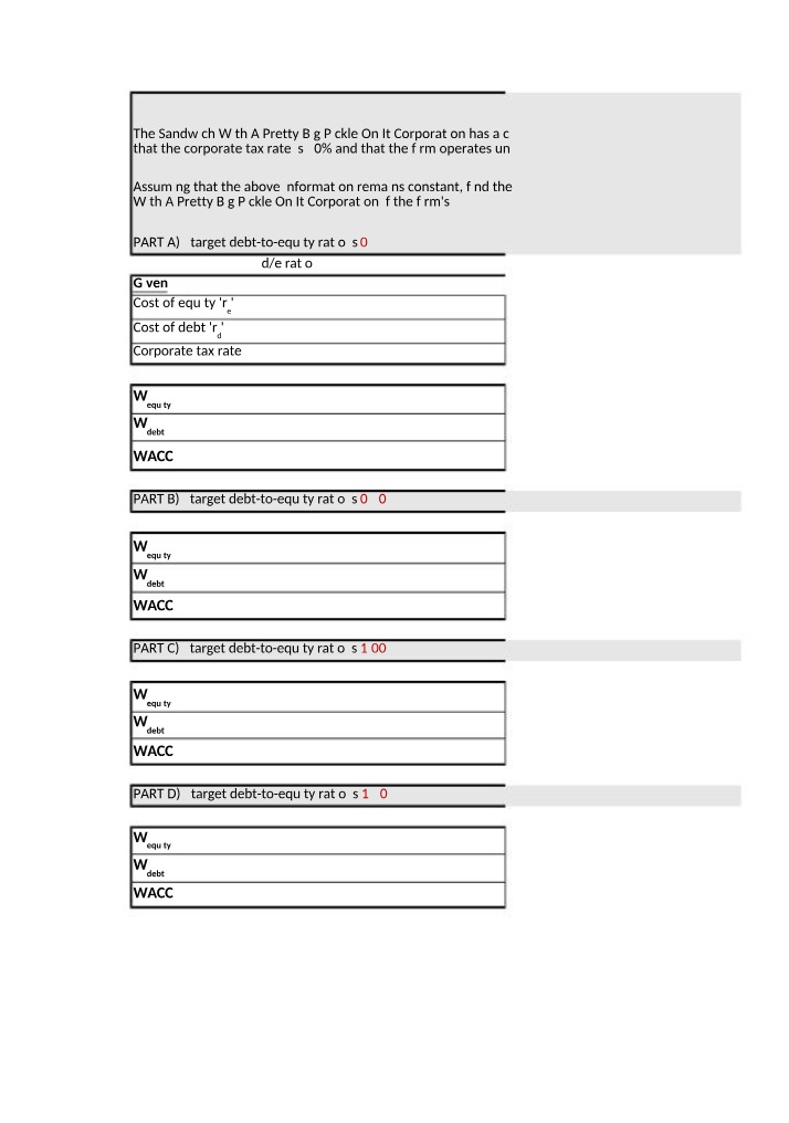 Calculating Weighted Average Cost of Capital