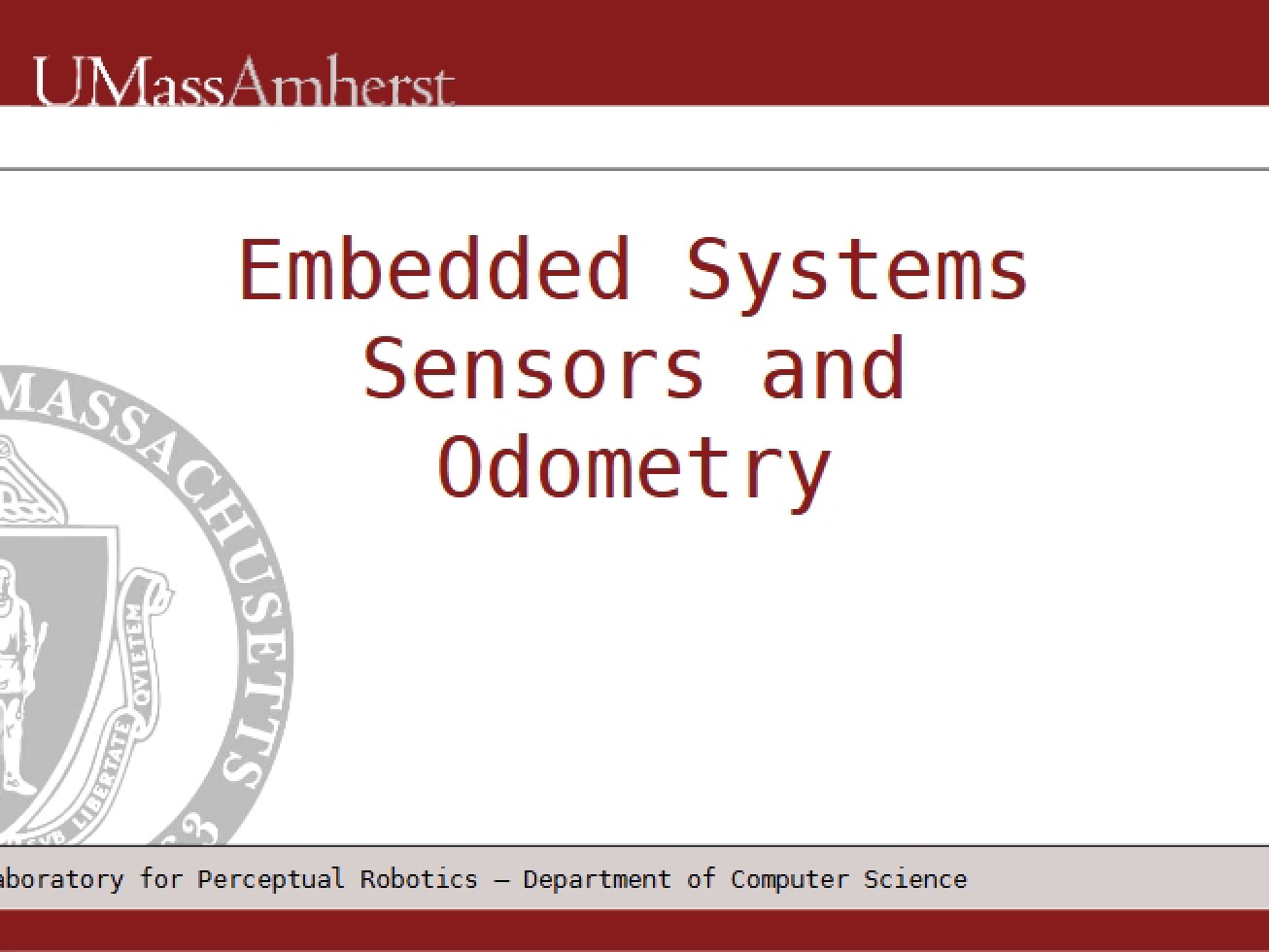 Odometry and Sensors in Embedded Systems