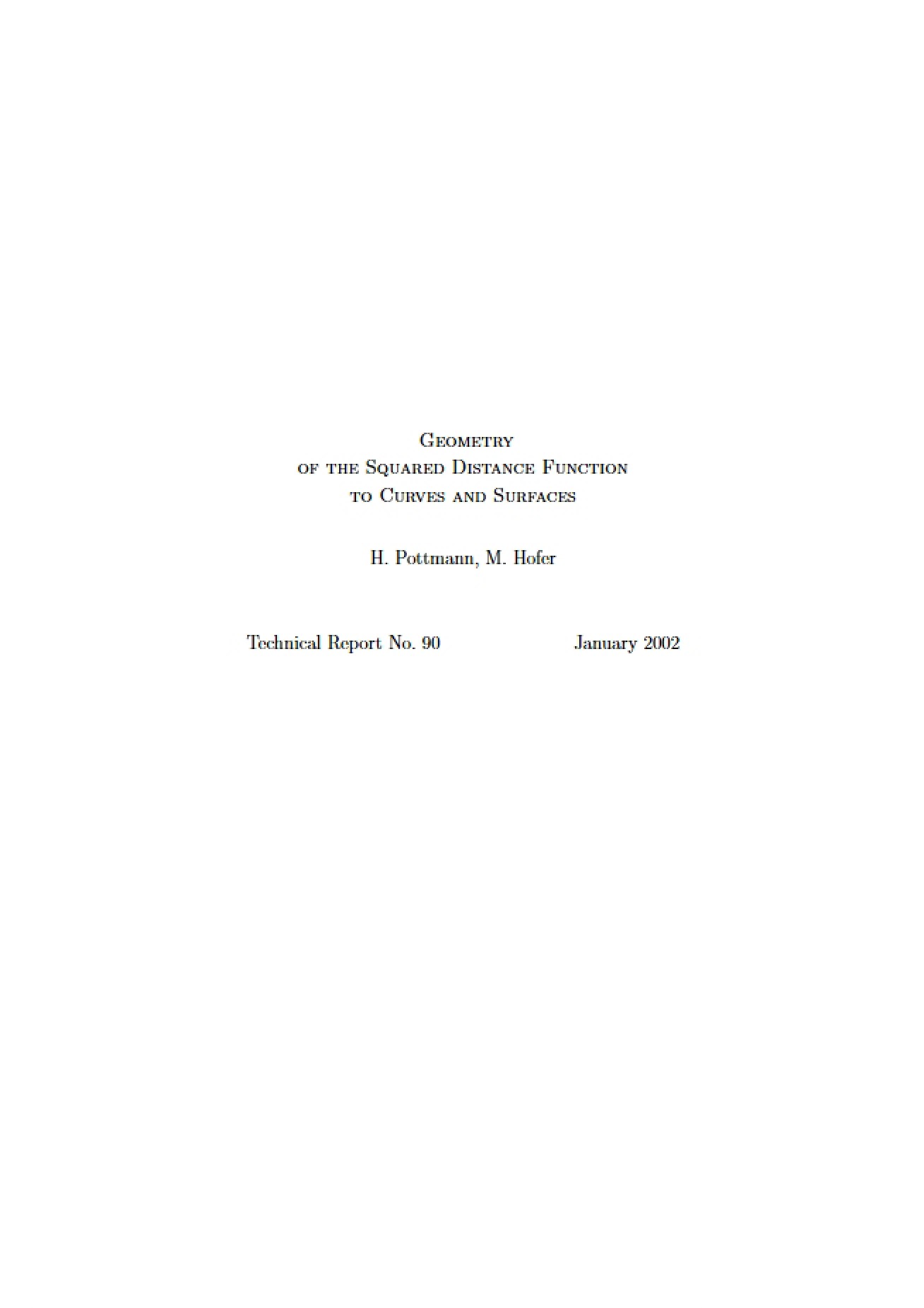 Geometry of the Squared Distance Function to Surfaces and Curves