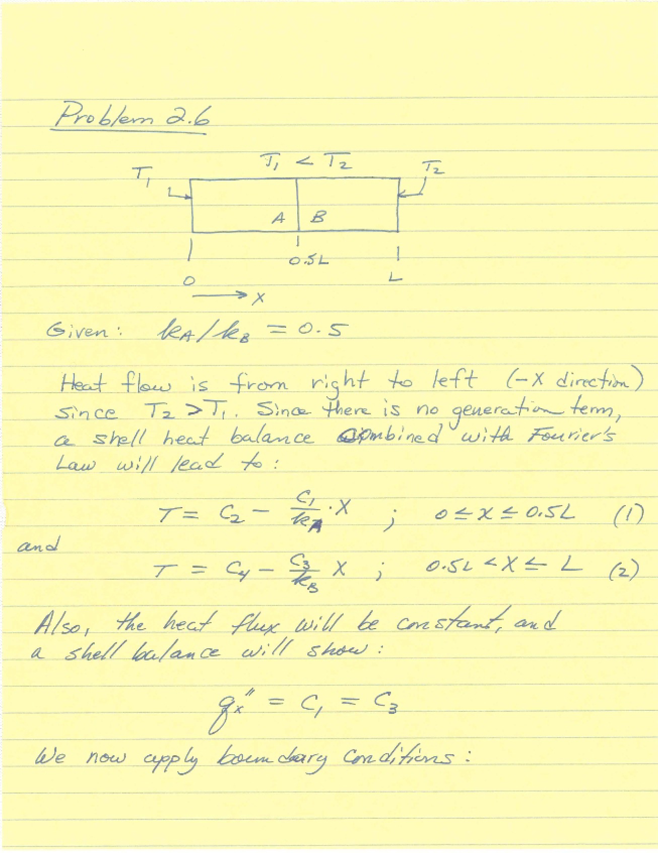 Solutions for the Second Homework in Transport Phenomena