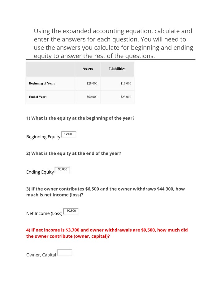 Week 1 - The Expanded Accounting Equation