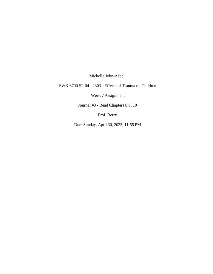 WK 7 Assignment