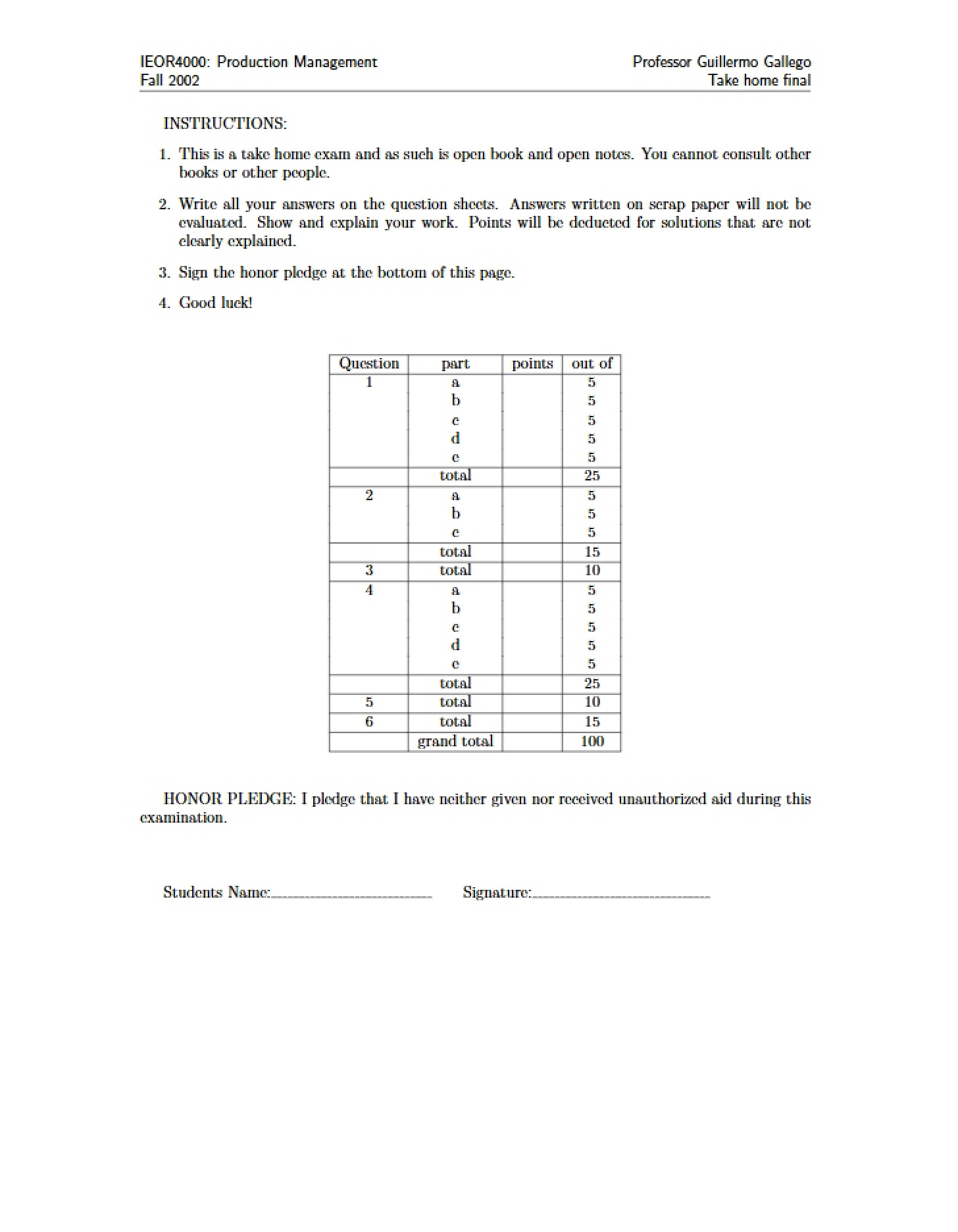 Course Assignment