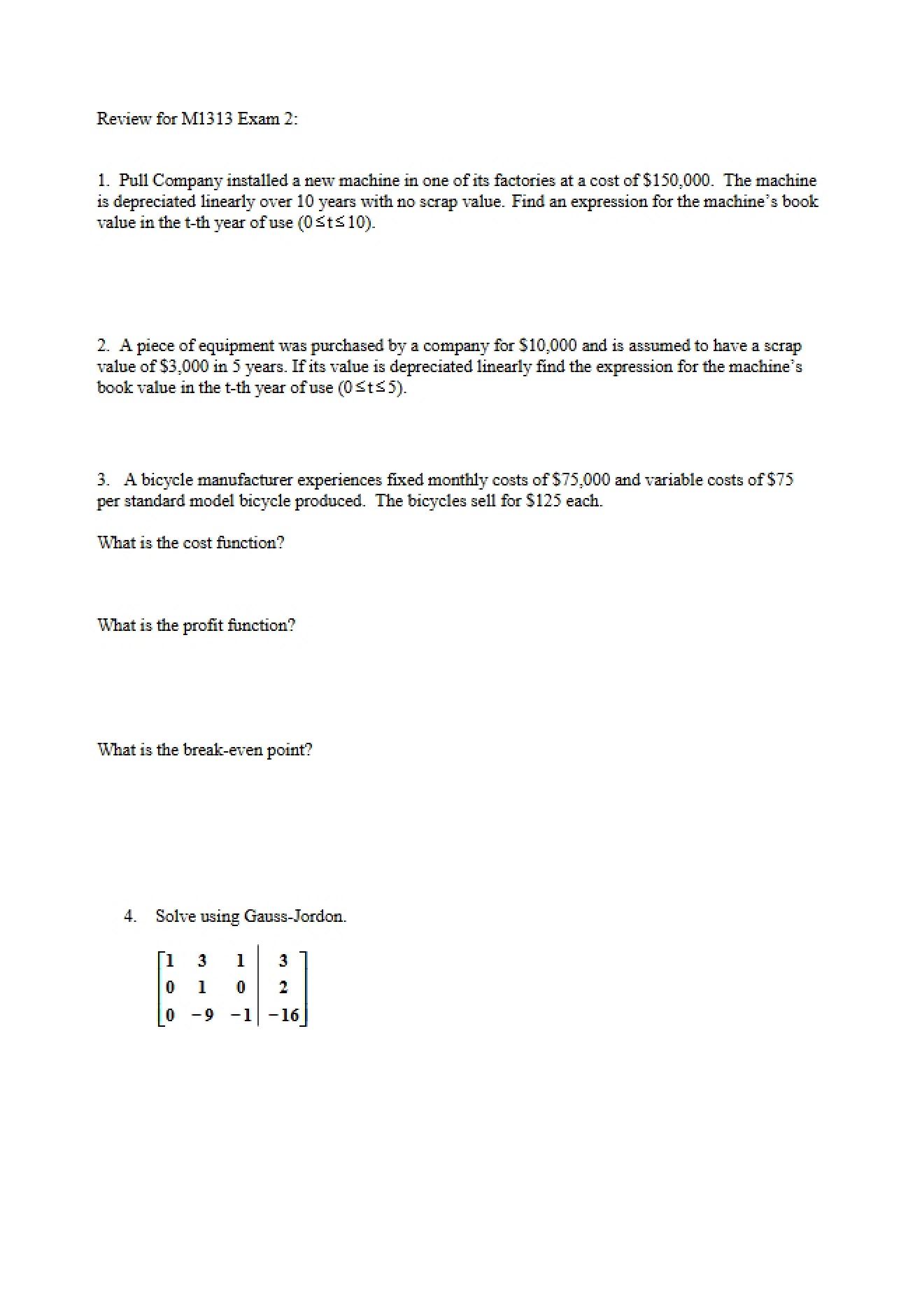 Exam 2 Preparation Guide