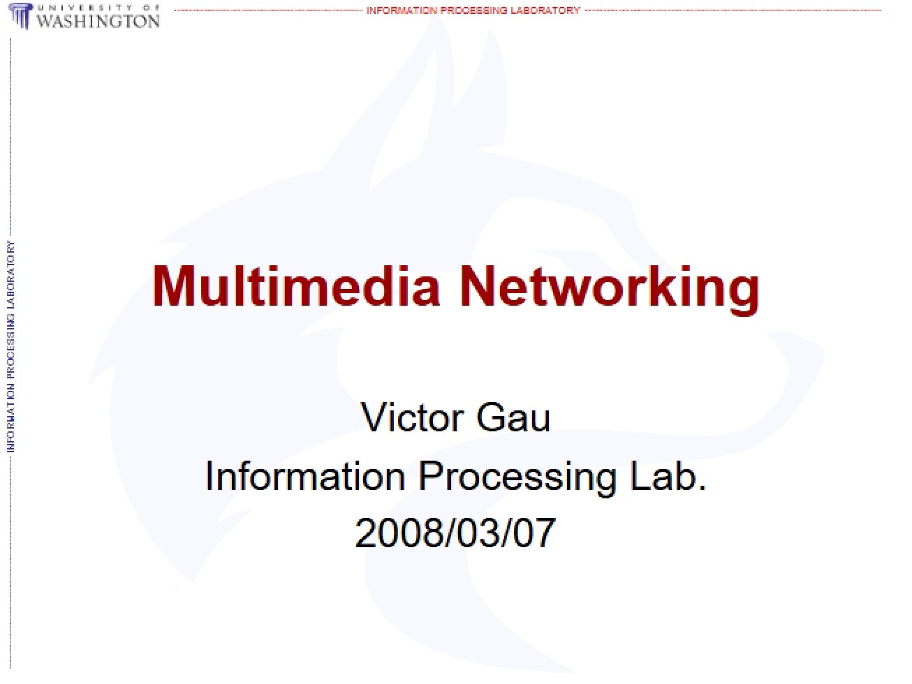 Networking for Multimedia