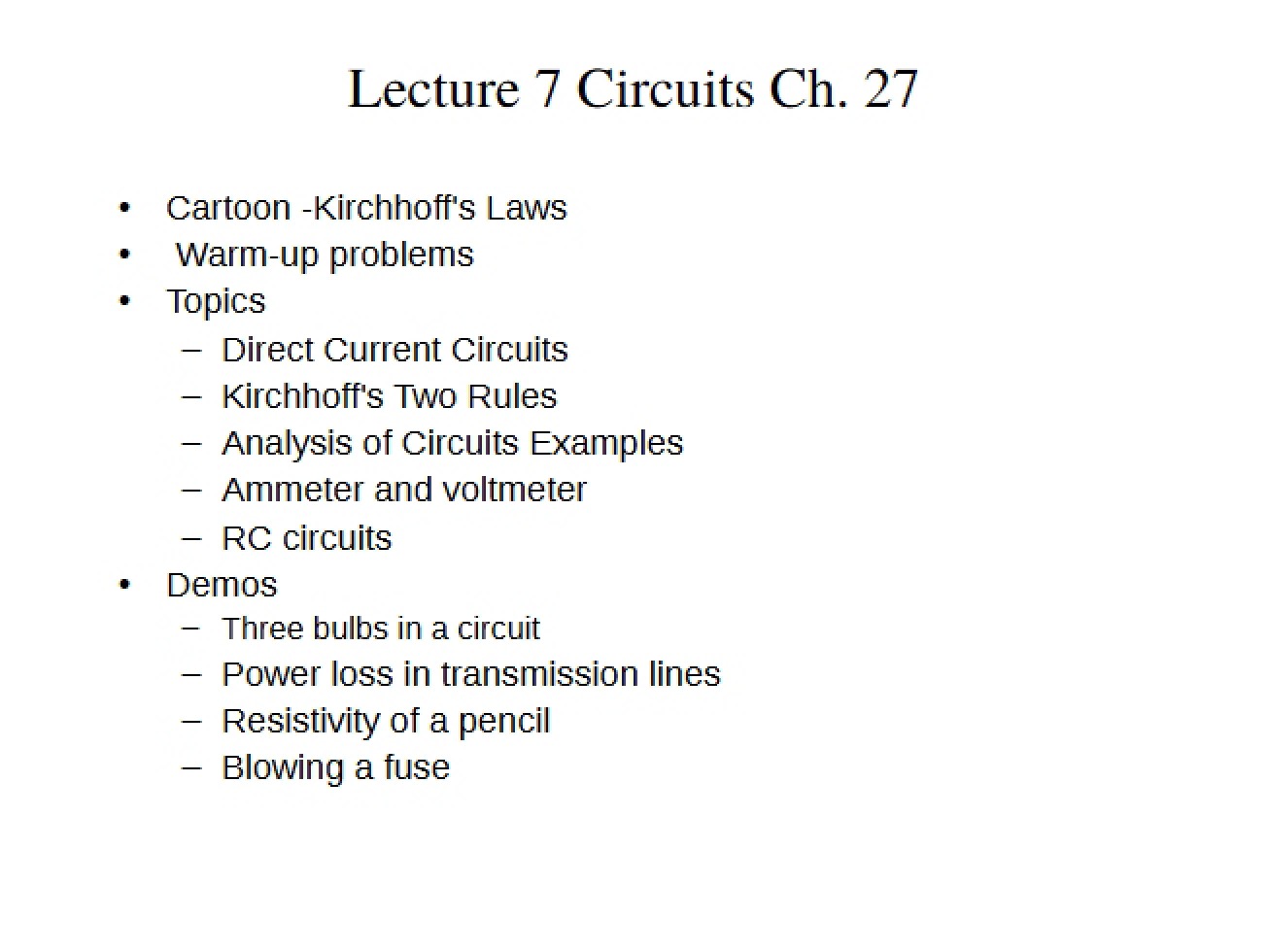 Electric Circuits