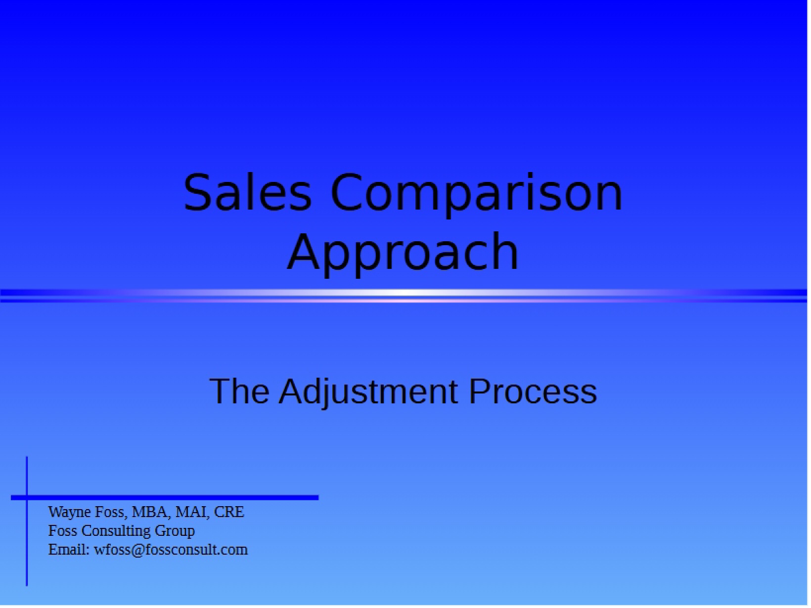 Approach of Sales Comparison
