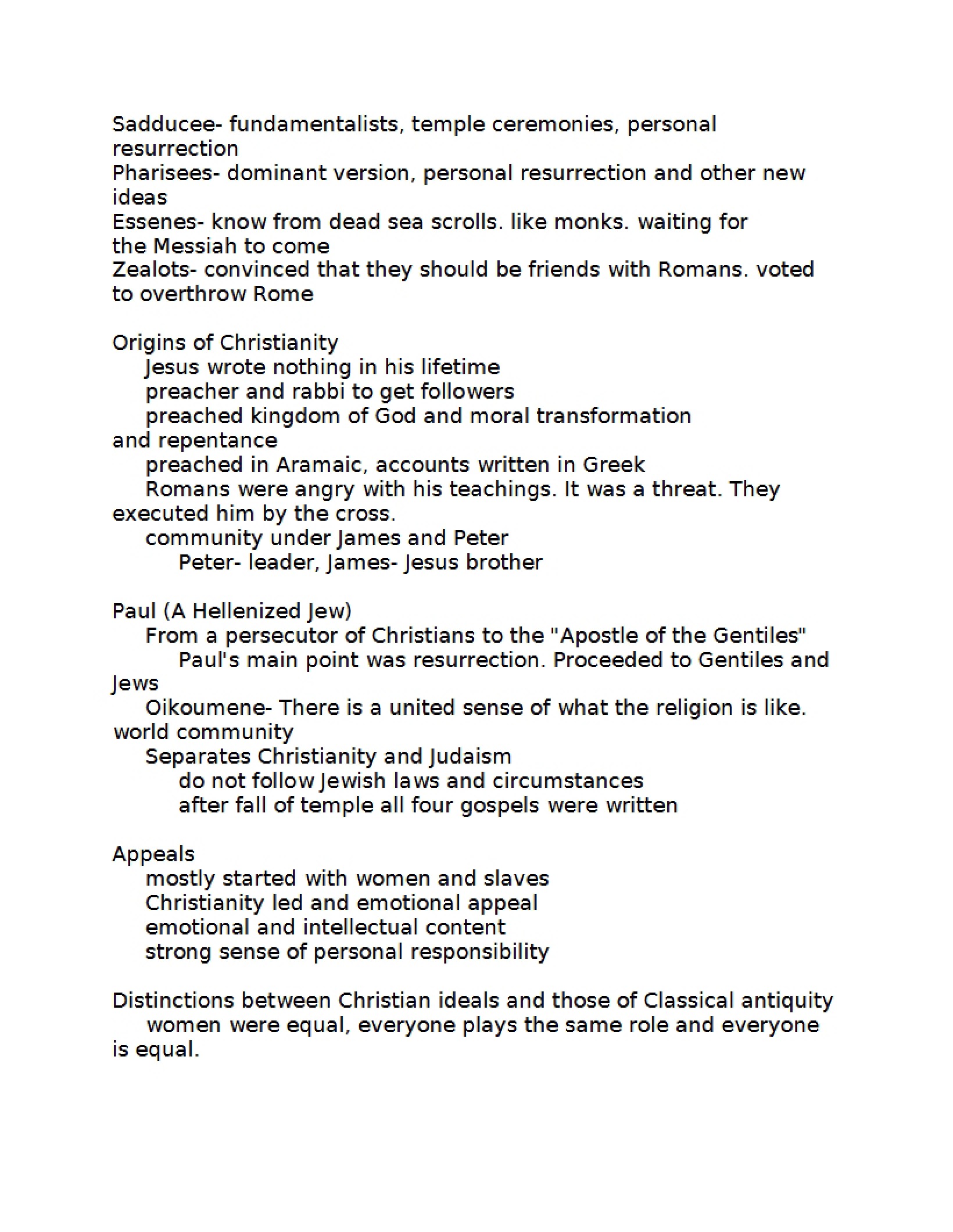 Christianity's Origins