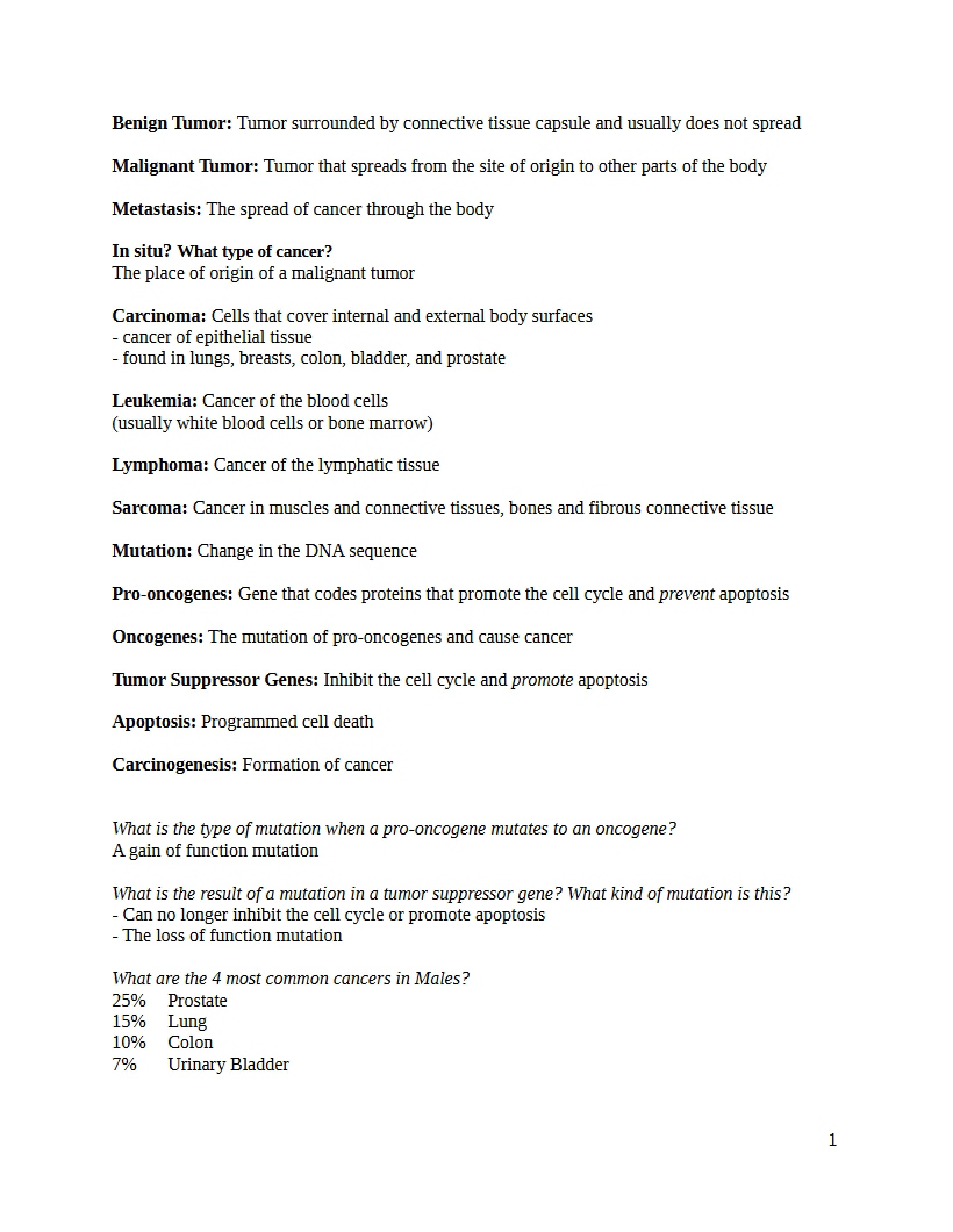 Study Guide for Immune System