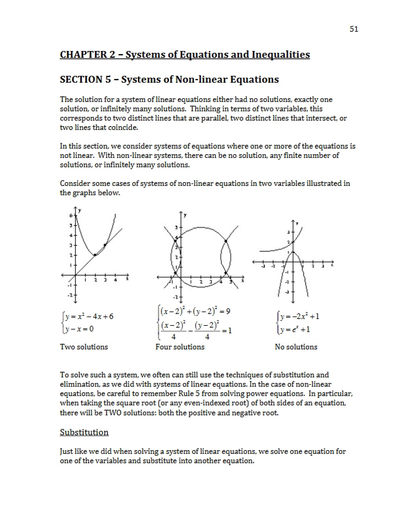 Systems of Equations and Inequalities