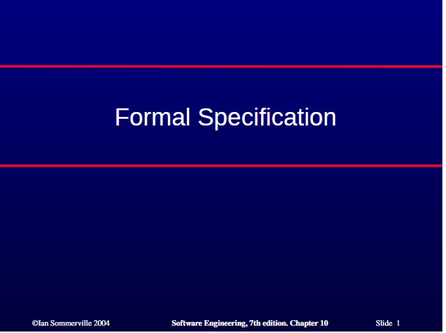 Specification Formal