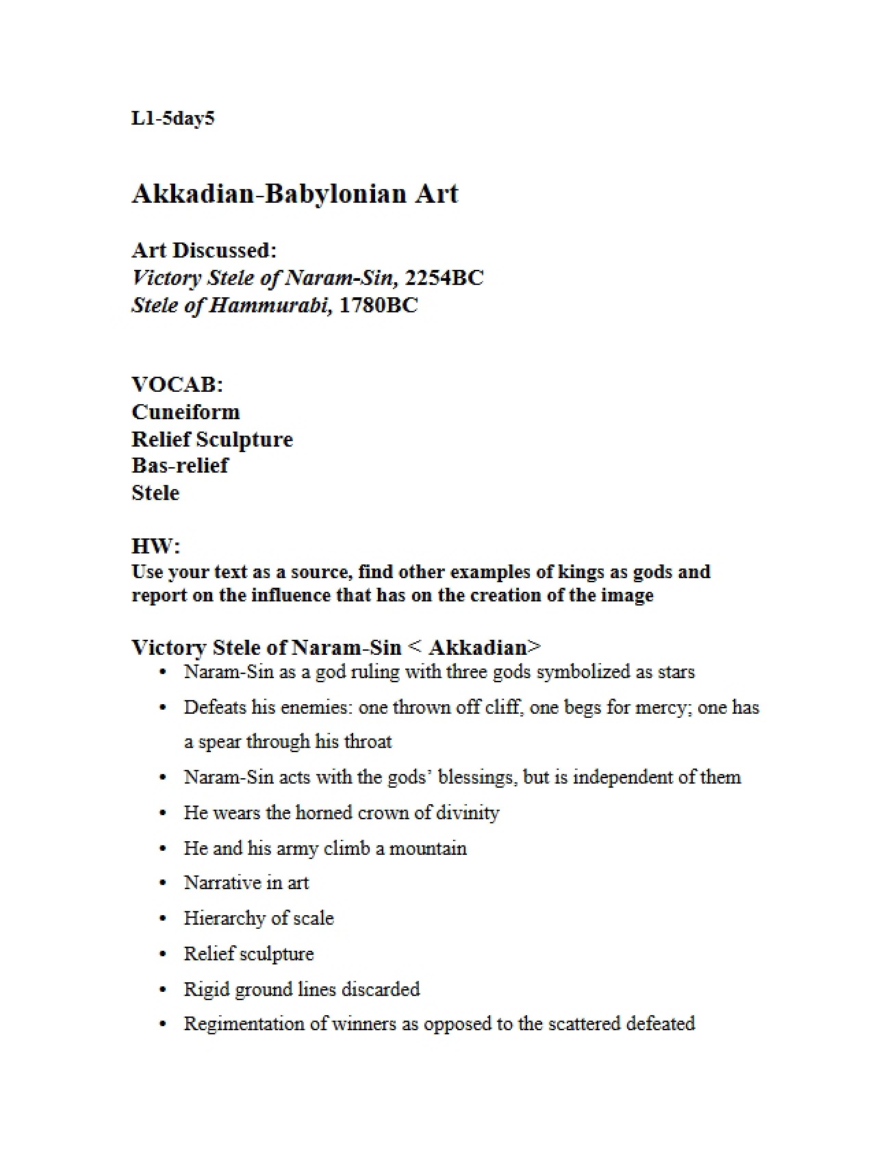 Overview of Akkadian and Babylonian Art