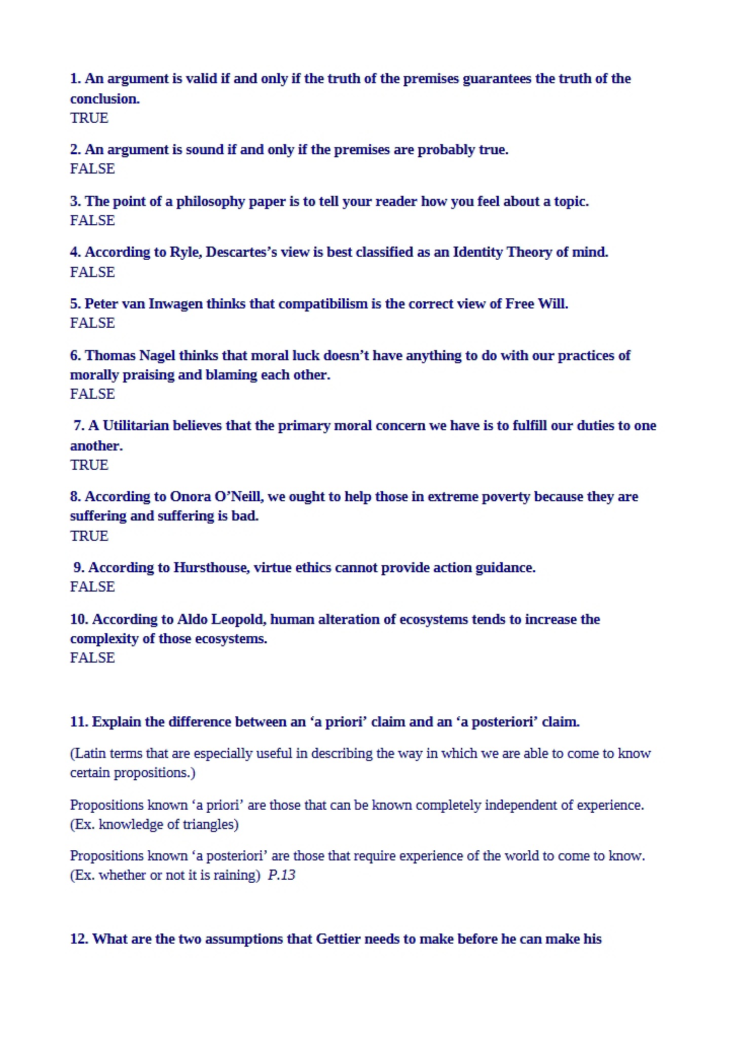 Exam Prep