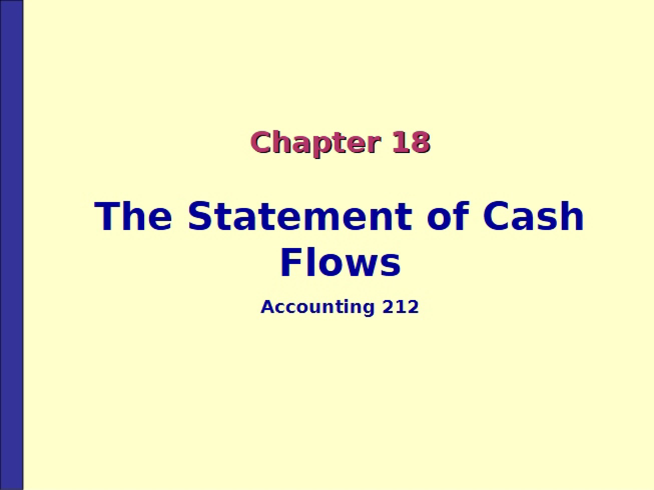 Cash Flows Statement