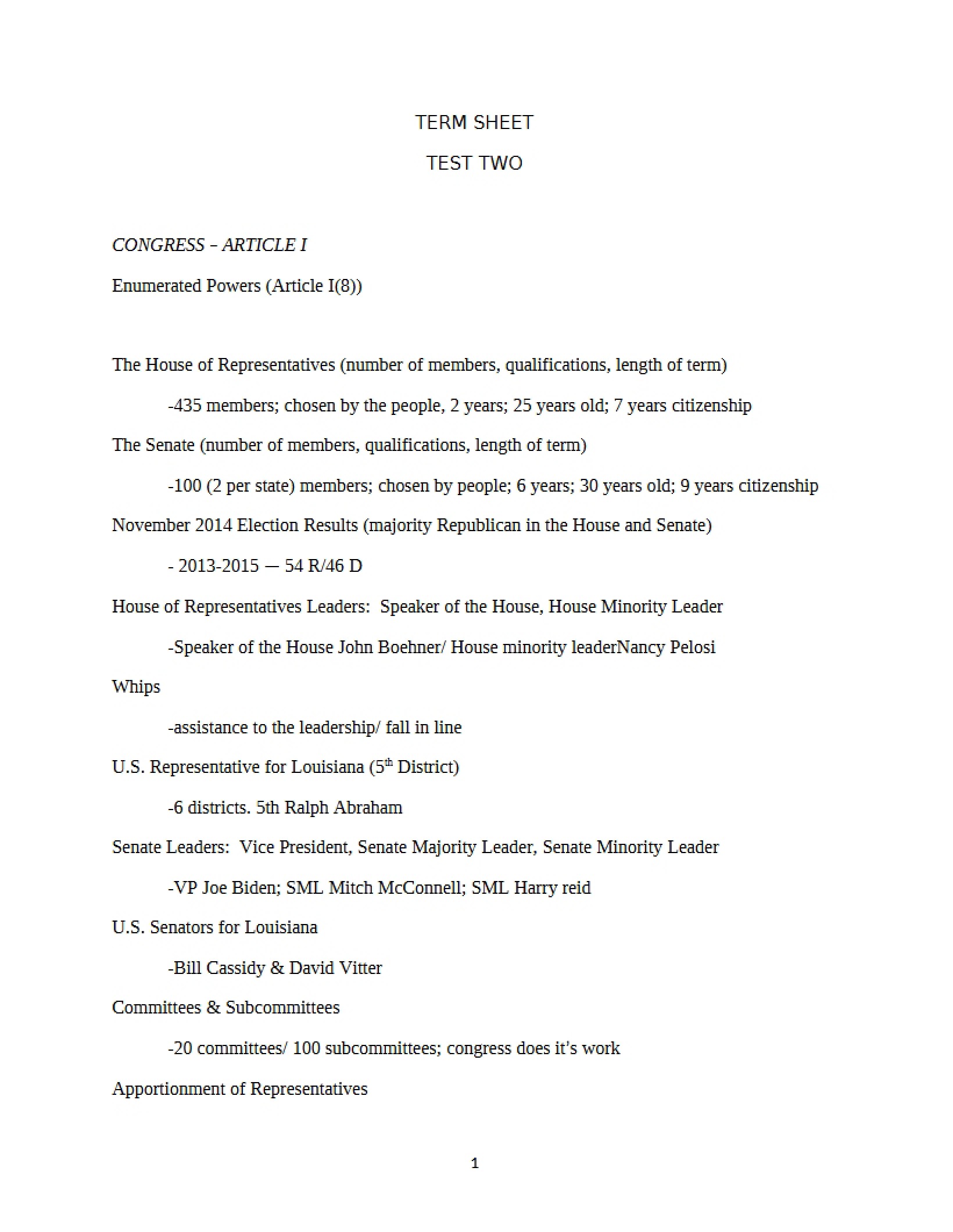 Second Examination