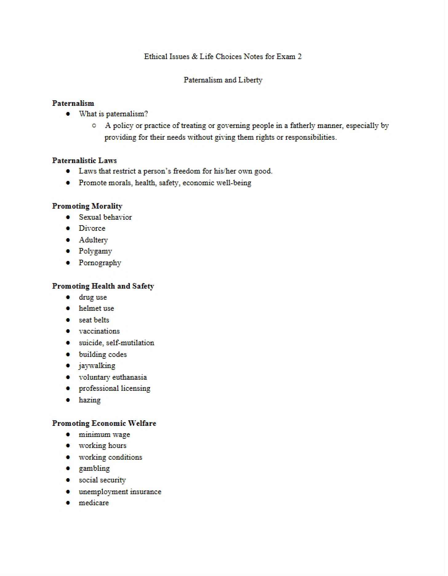 Exam 2 Notes