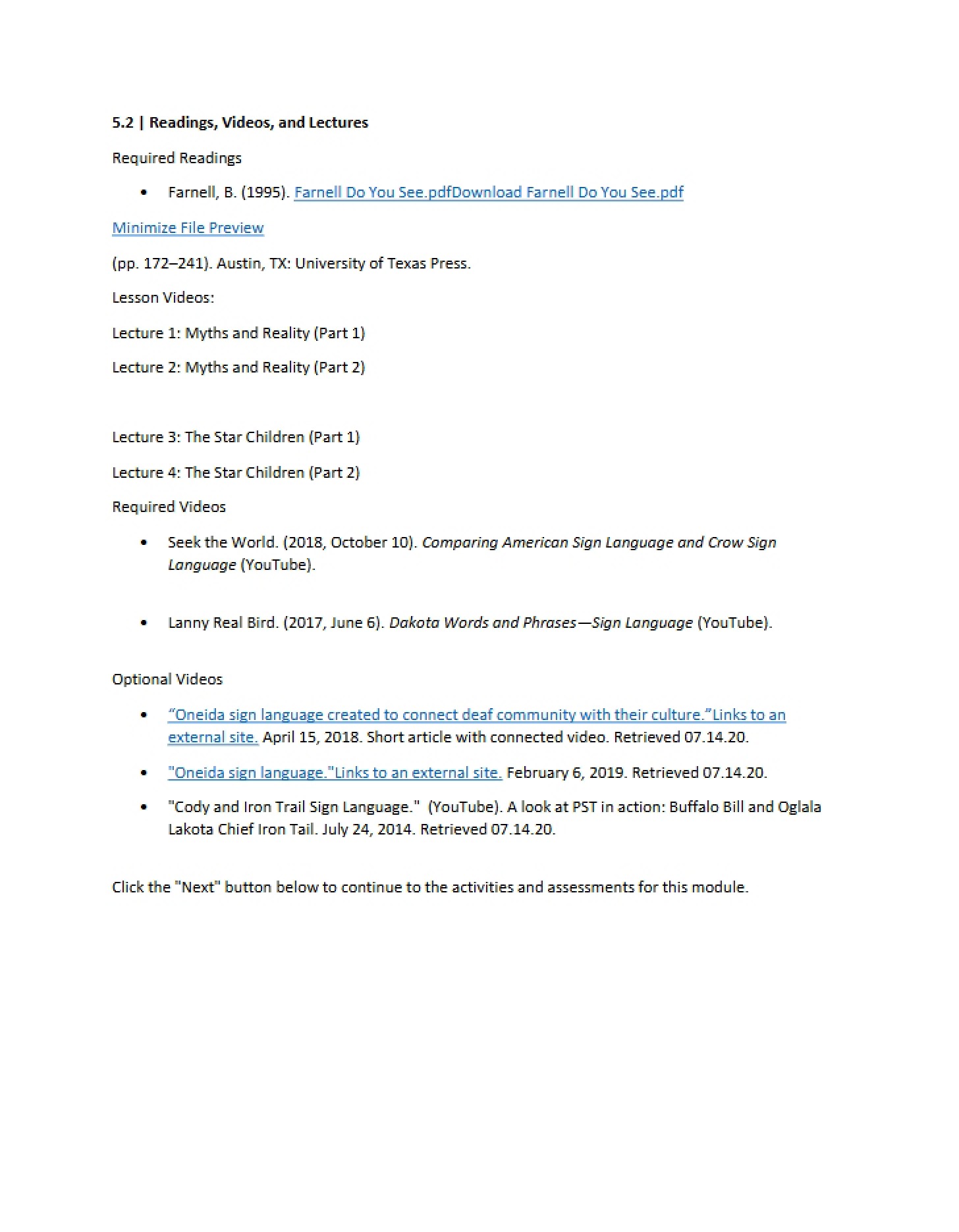 Week 5.2 Course Materials