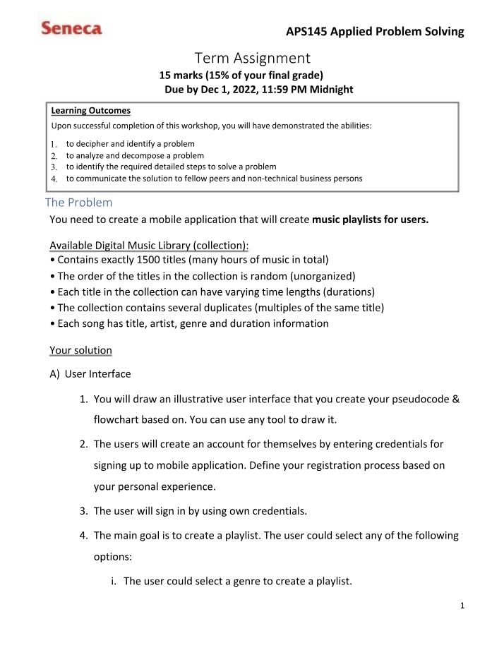 APS145 Term Assignment