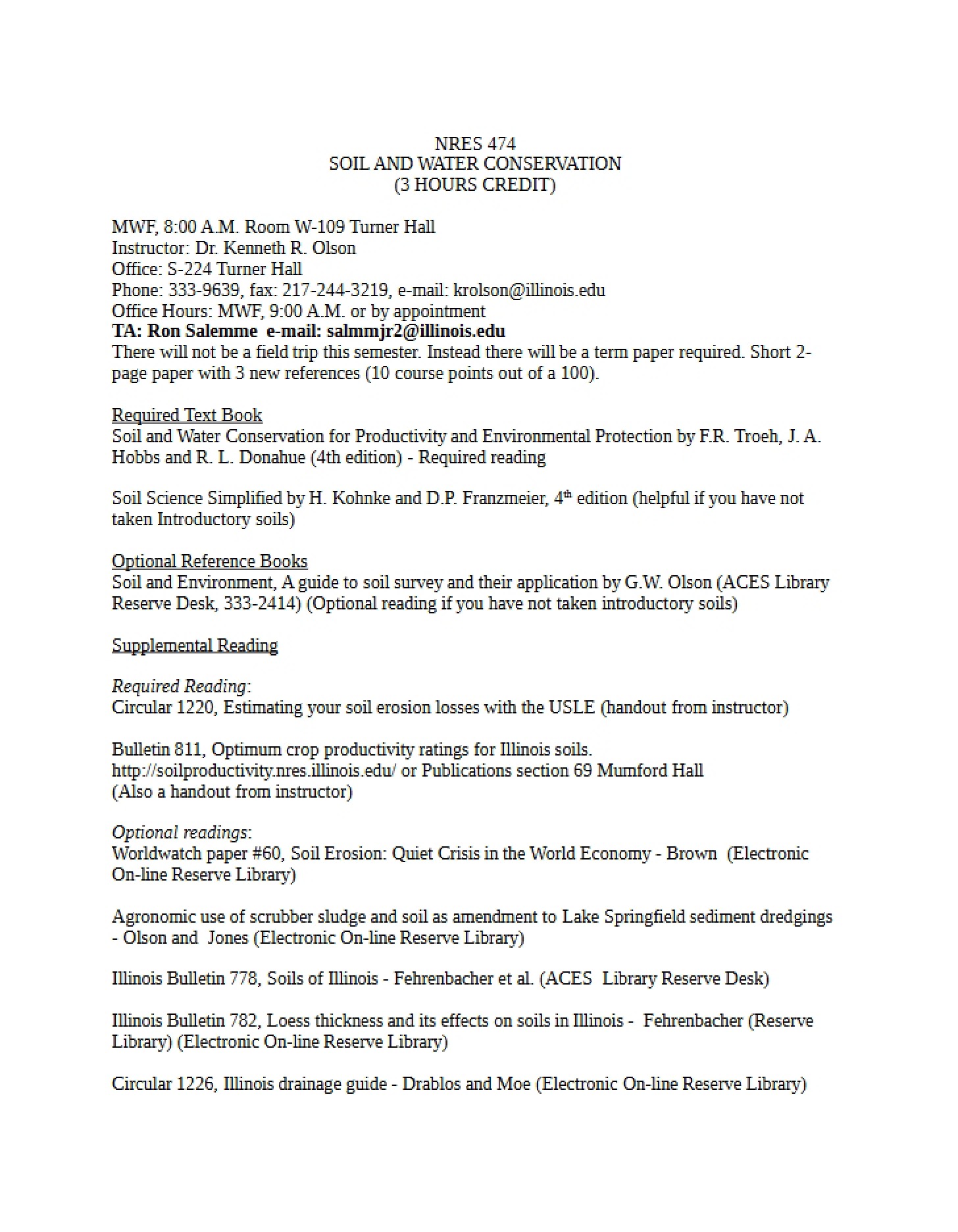Syllabus On Campus (2015)