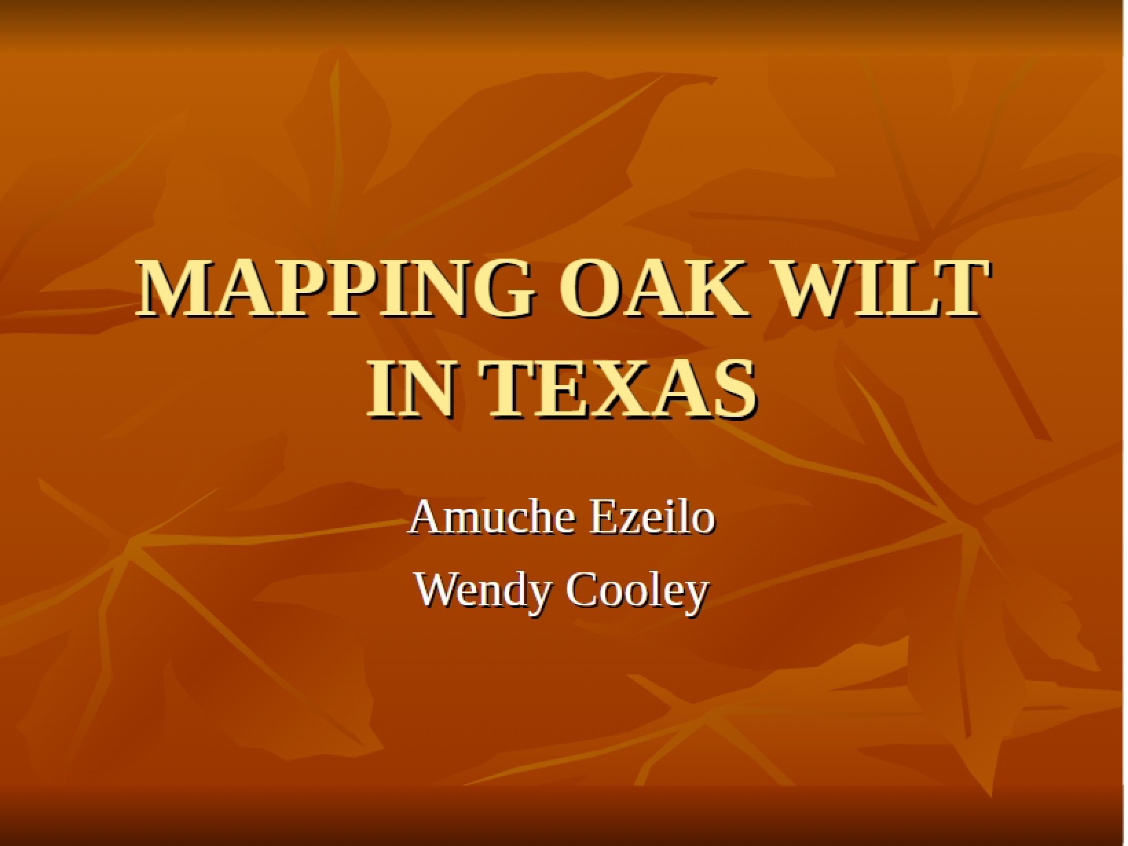 Texas Oak Wilt Mapping