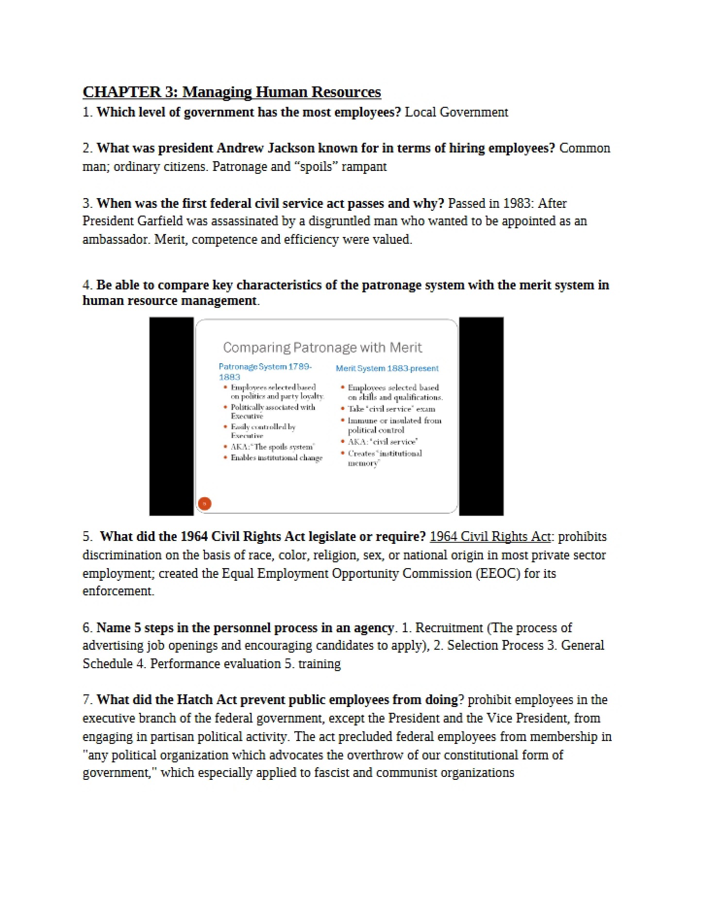 Managing Human Resources (Chapter 3)