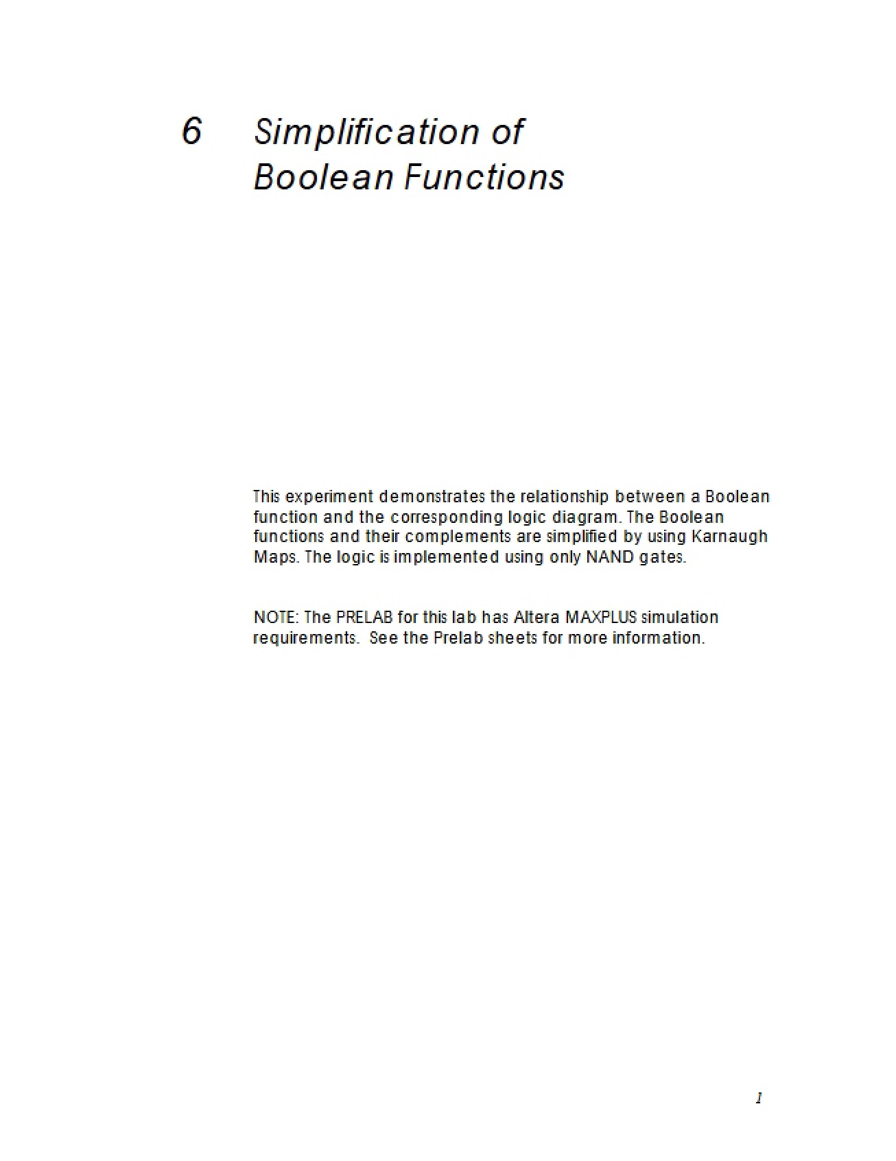 Boolean Function Simplification