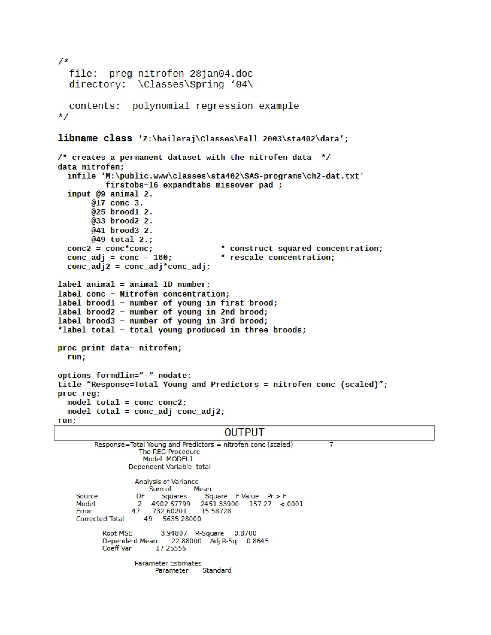 Modeling and Analysis Revision Notes