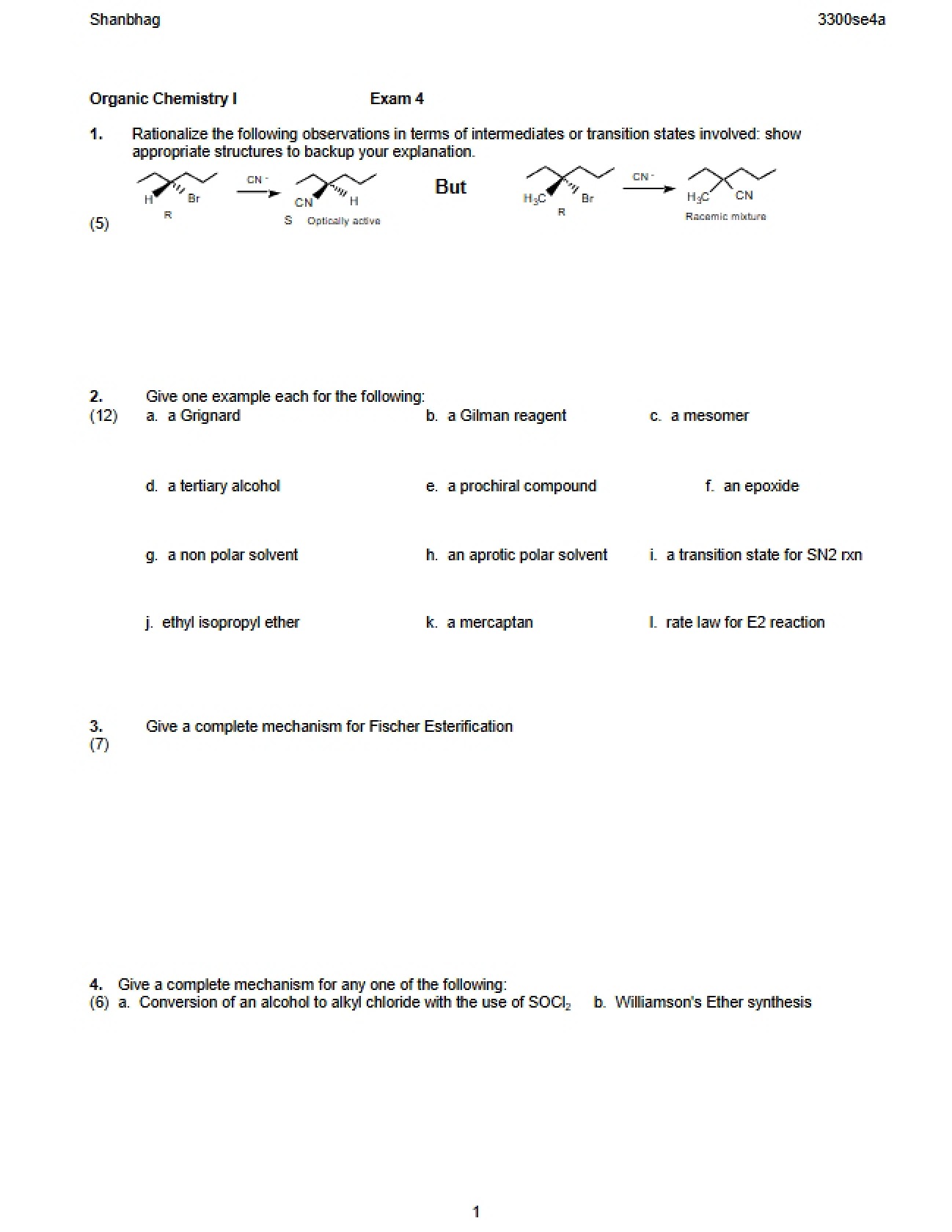 Fourth Exam