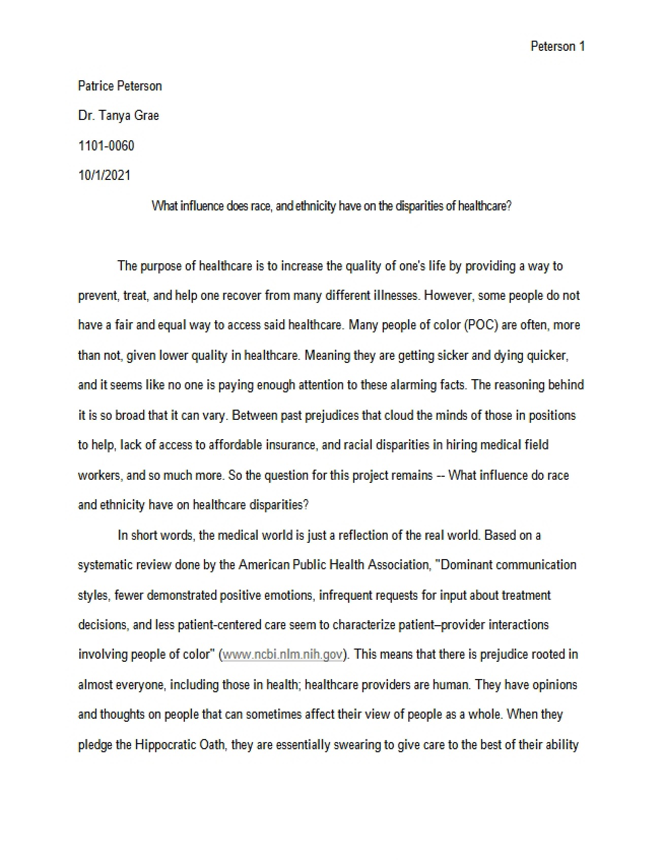 Research Proposal for the Second Project