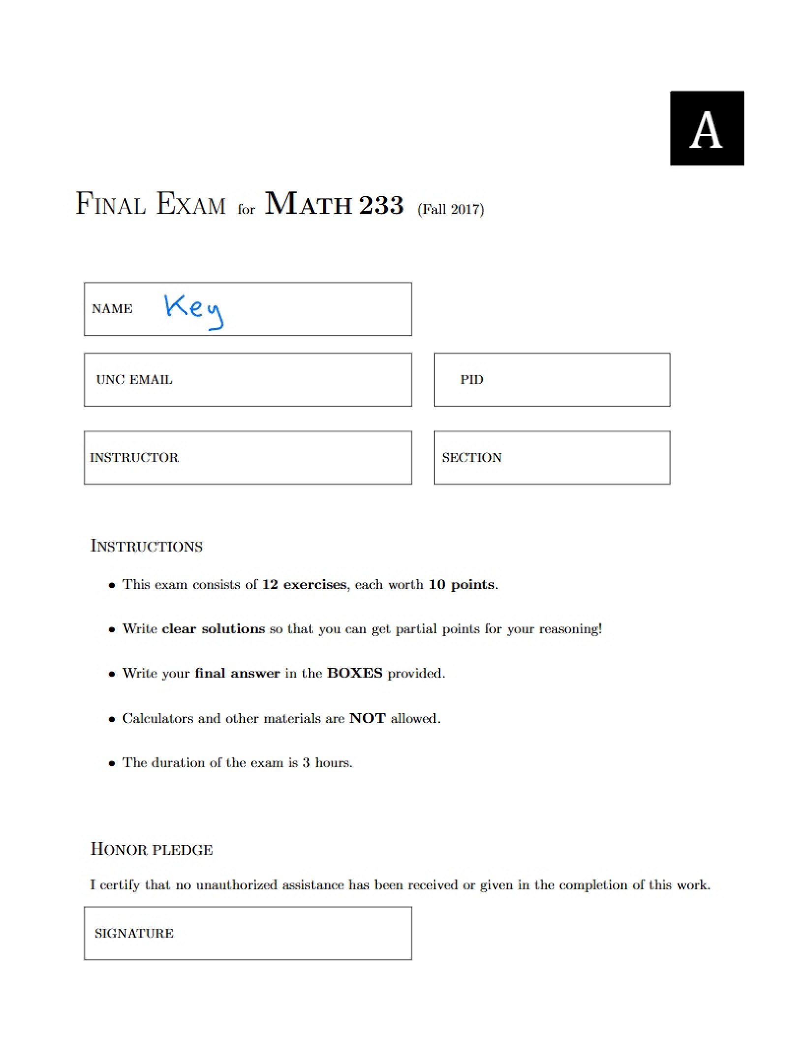Exam Final