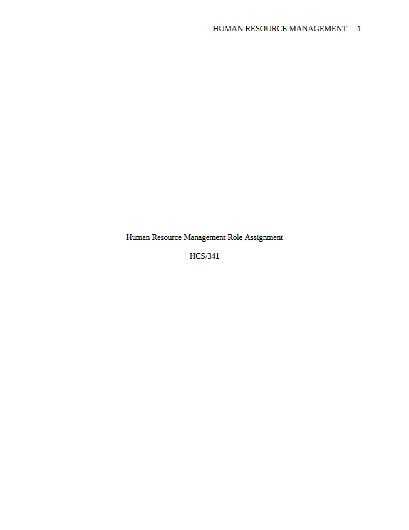 Role Designation in HR Management