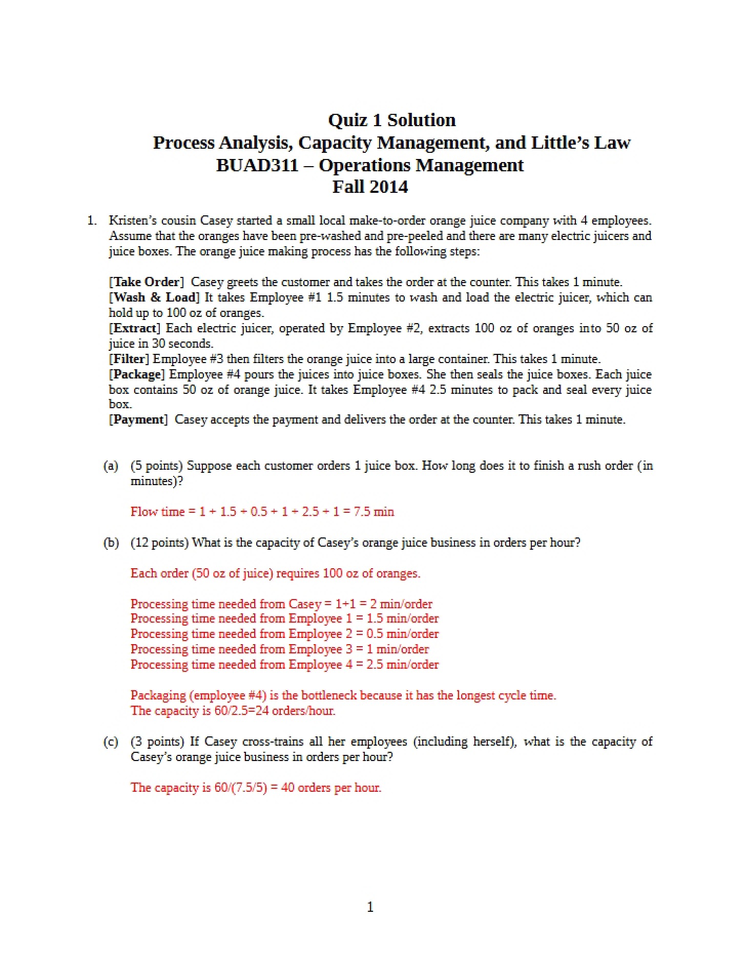 Quiz 1 Answers