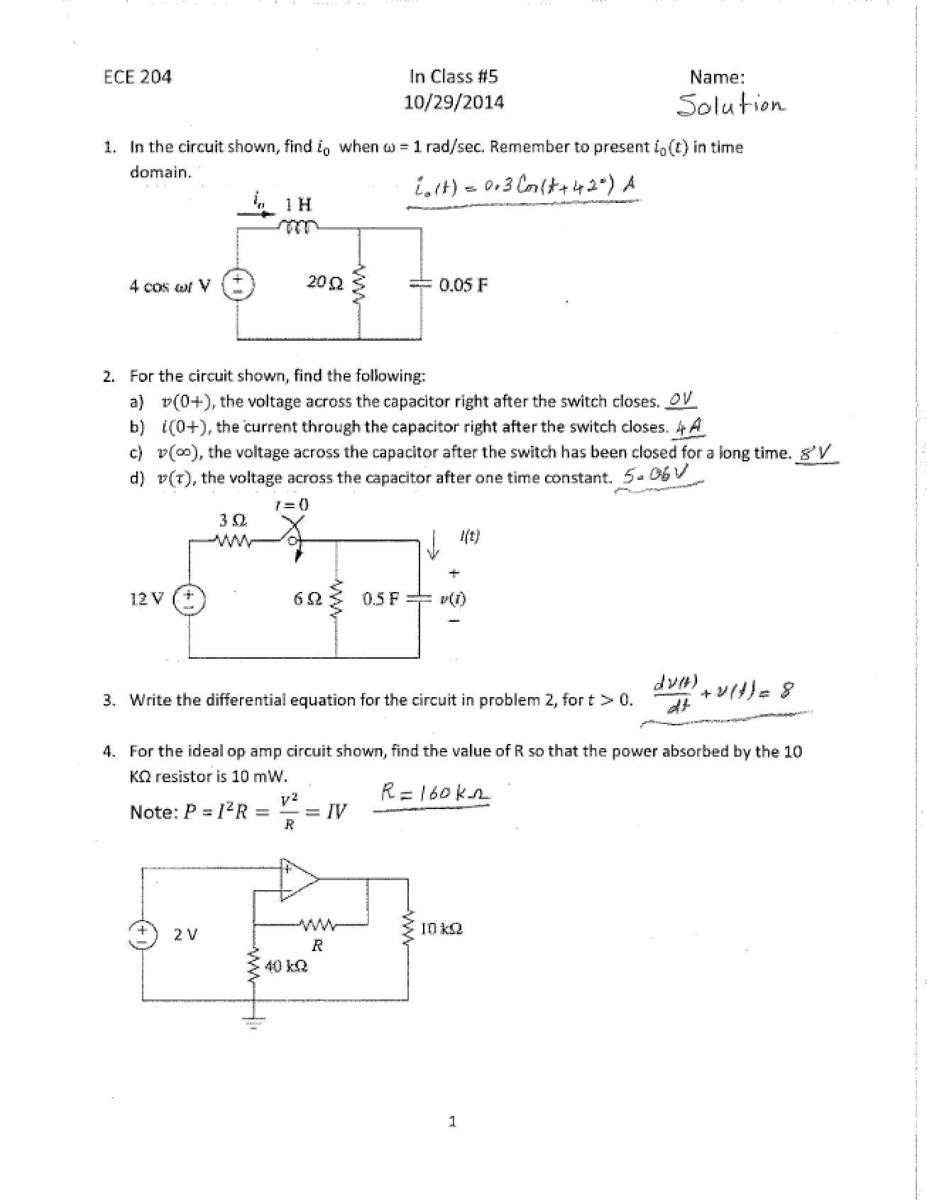 Solution for In-Class Assignment 5