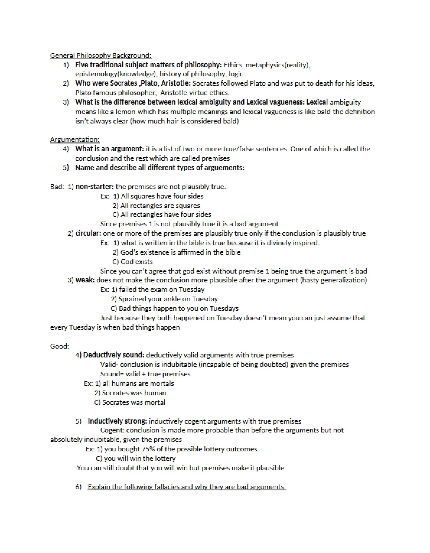 Philosophical Background Overview