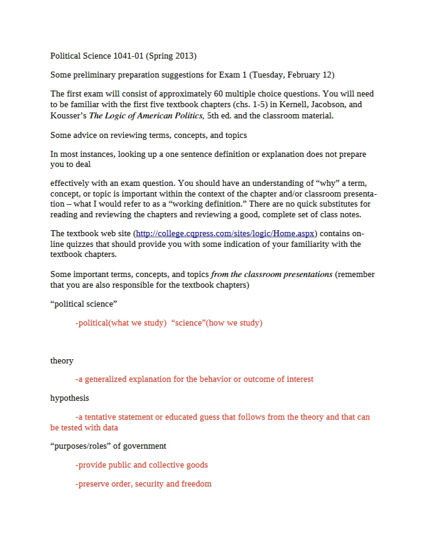 Discipline of Political Science