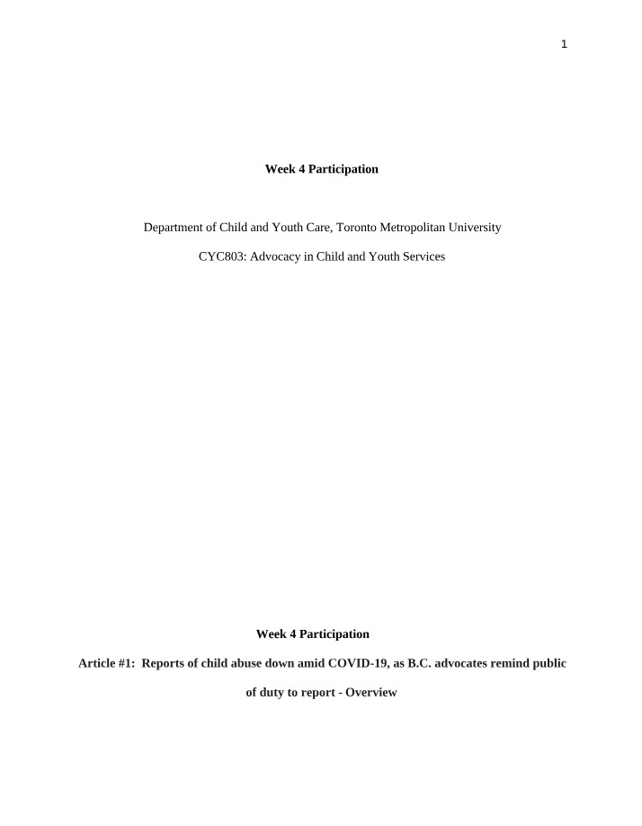 CYC803 - Week 4 Participation