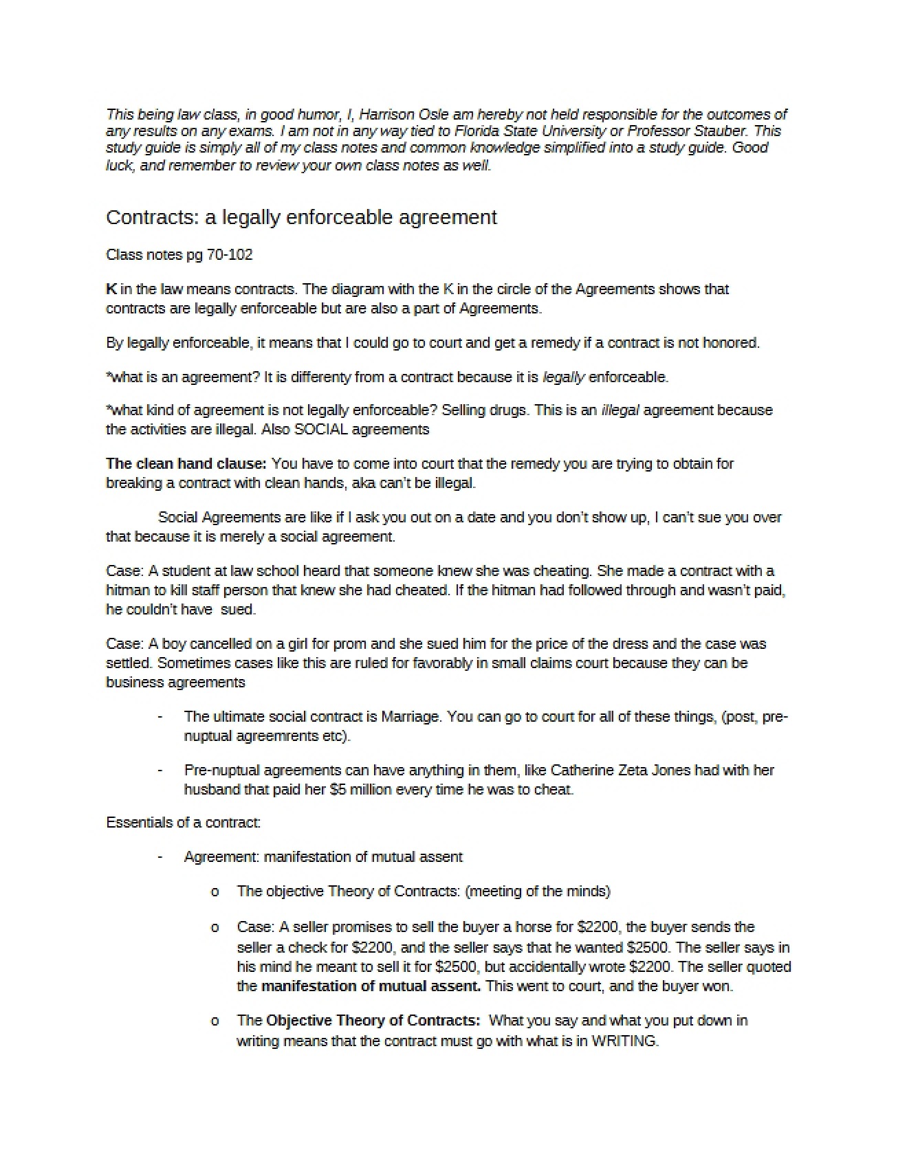 Contracts Overview