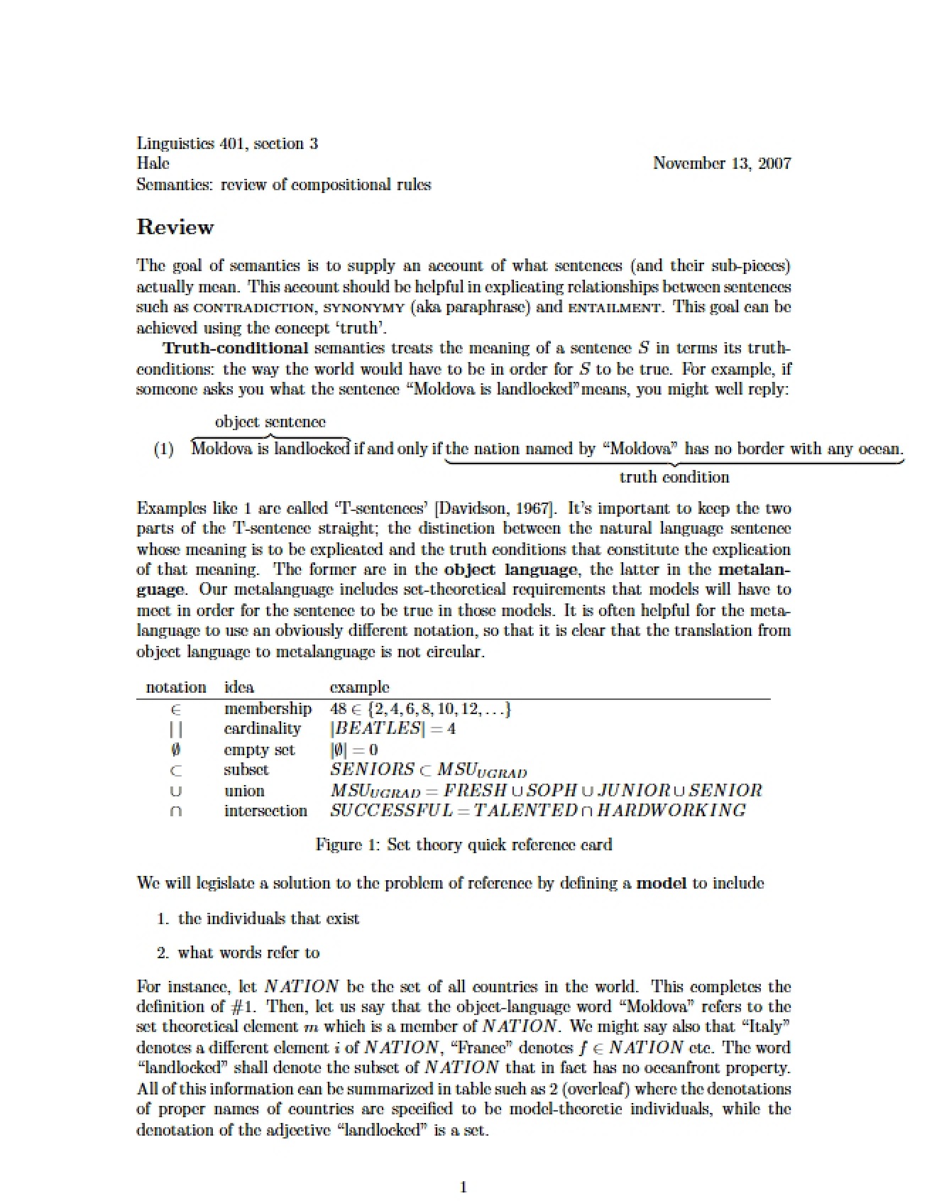 Compositional Rules Review Semantics