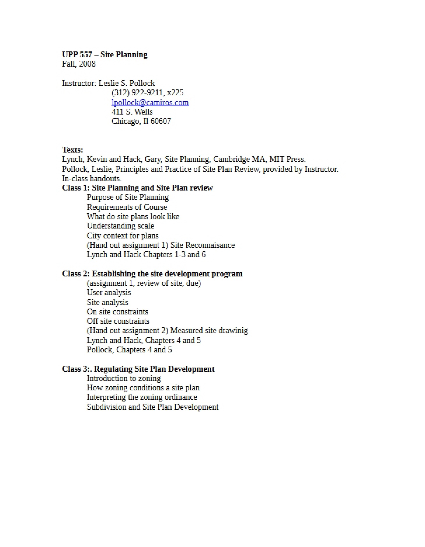 Course Information
