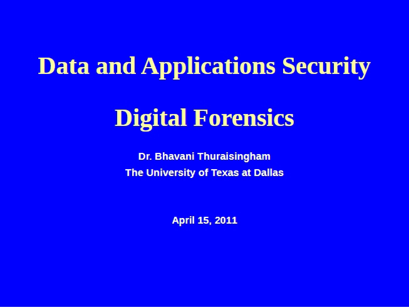 Data and App Security Notes