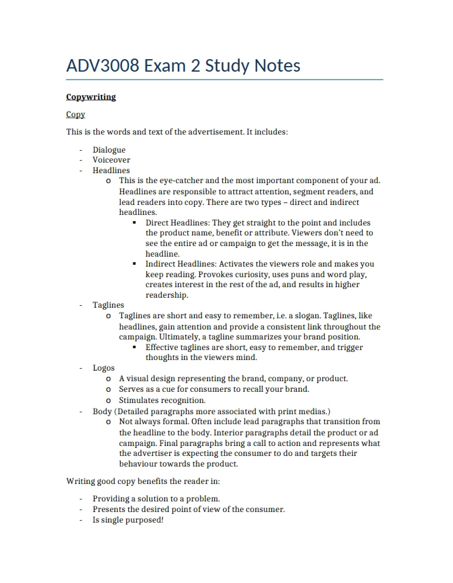 Second Major Assessment