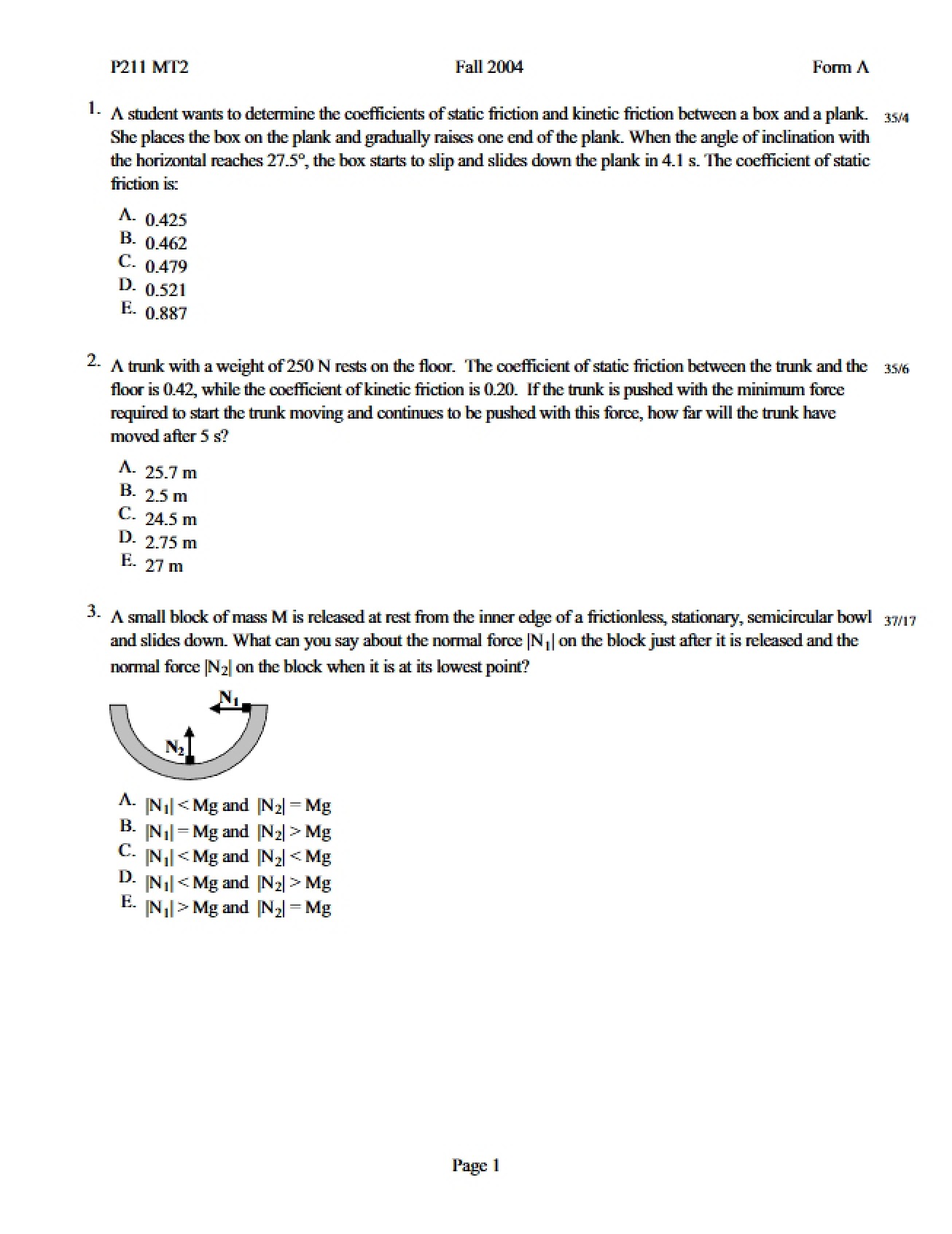 Exam 2 Sample 2 (With Key)