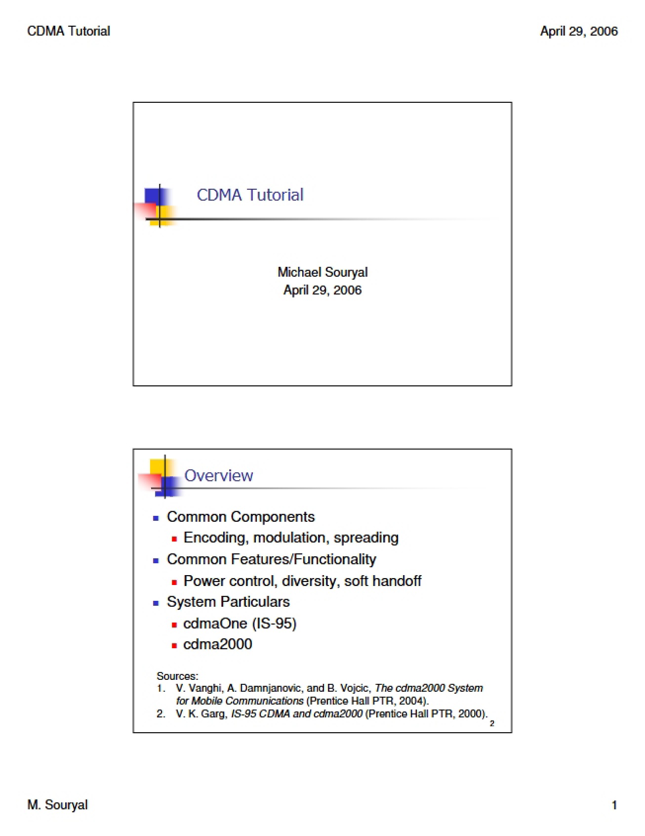 CDMA Tutorial - 32 Pages