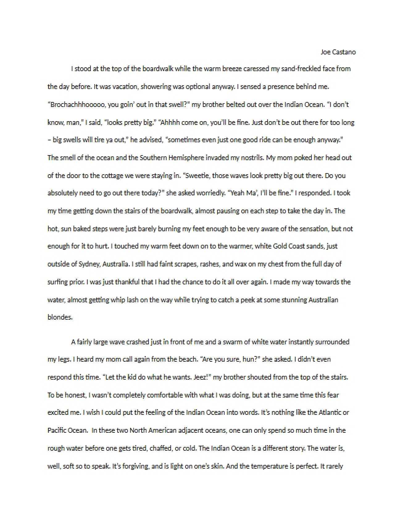 Third Draft Creative Narrative