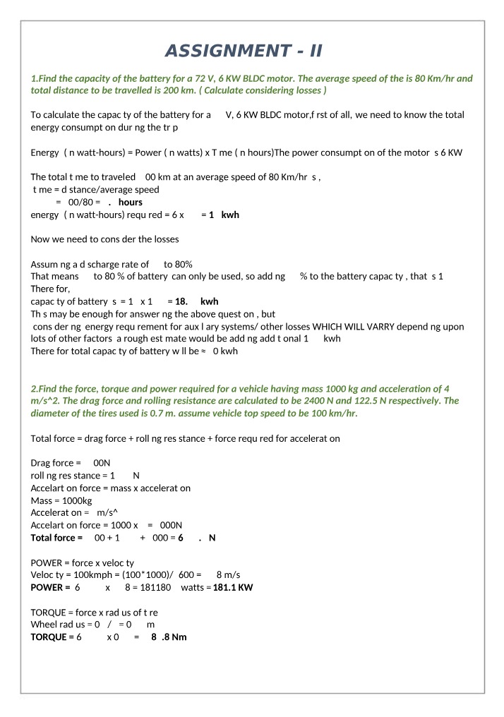 Battery Capacity Calculation - Assignment 2