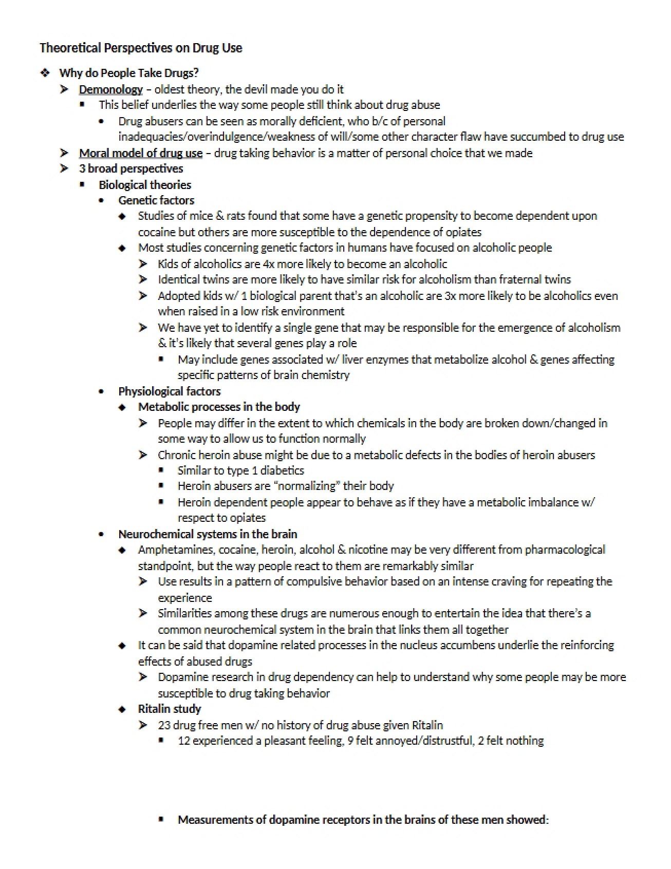 Analysis of Theoretical Perspectives on Drug Use
