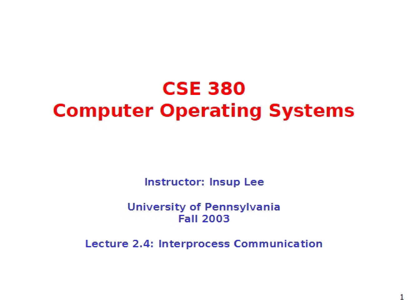 Communication Between Processes