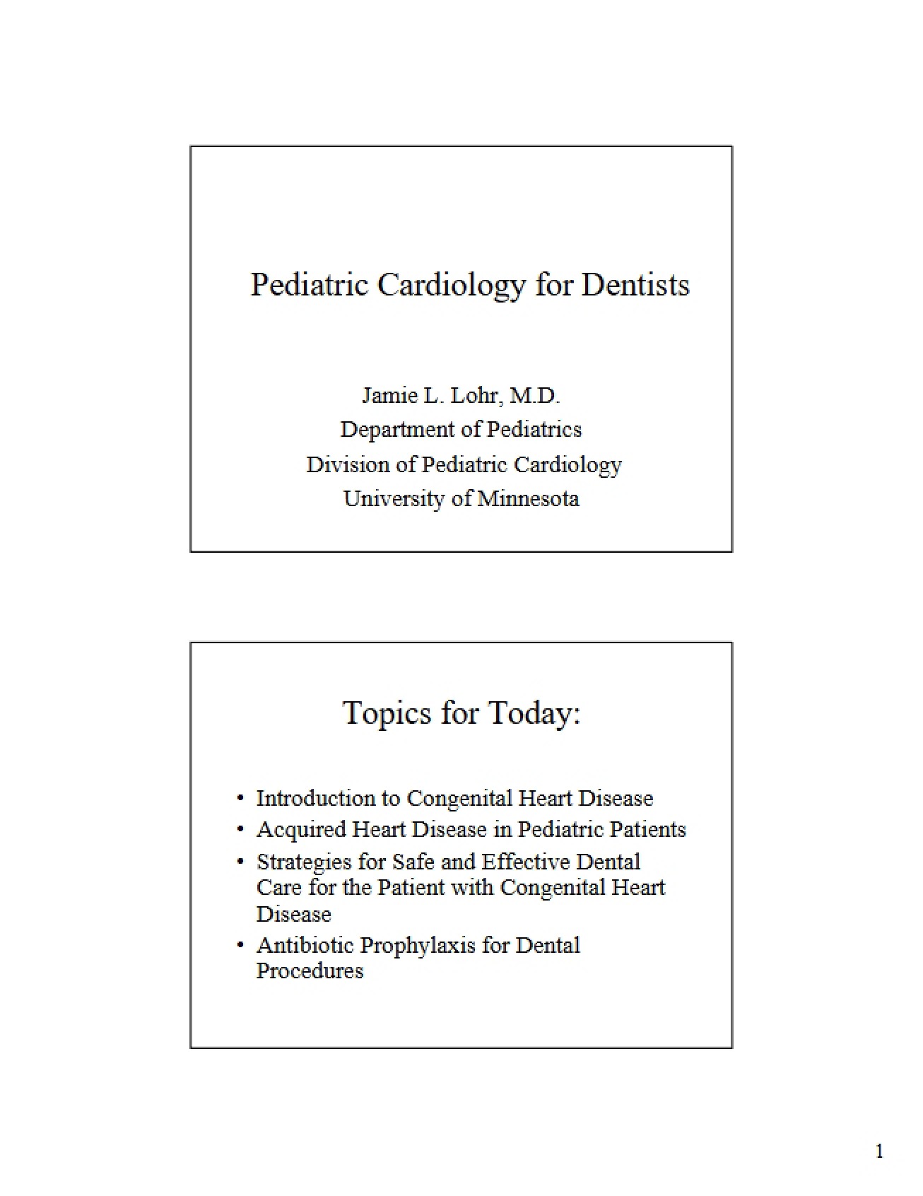 Dentist's Guide to Pediatric Cardiology