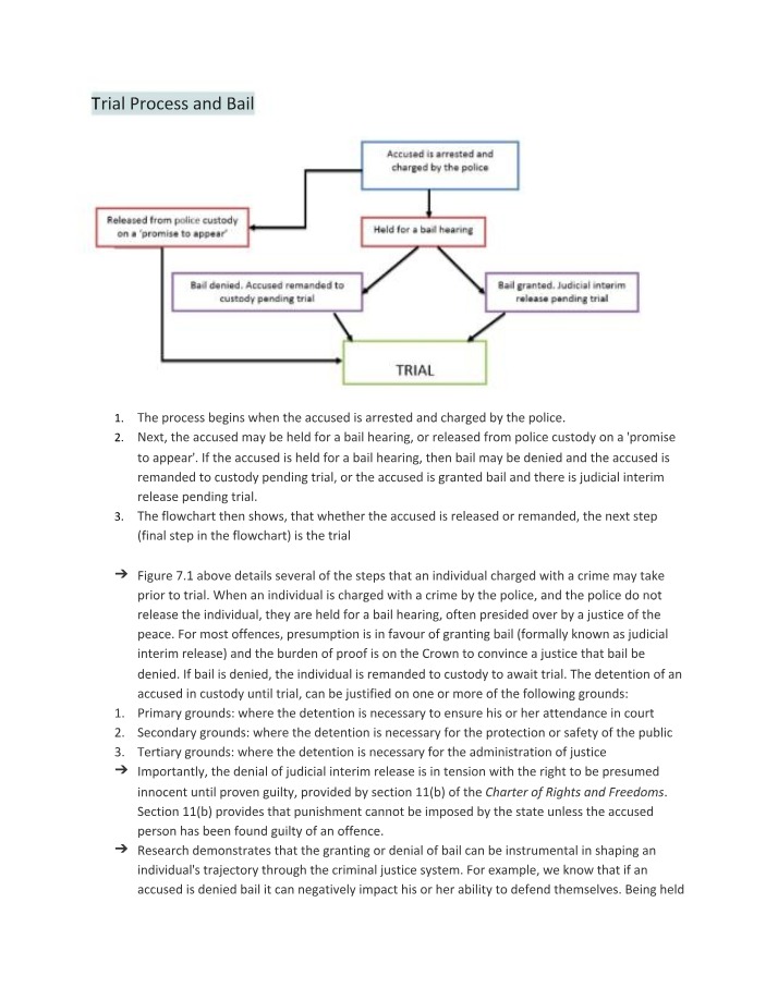 Criminal Law - Trial Process, Bail, and Judicial Role