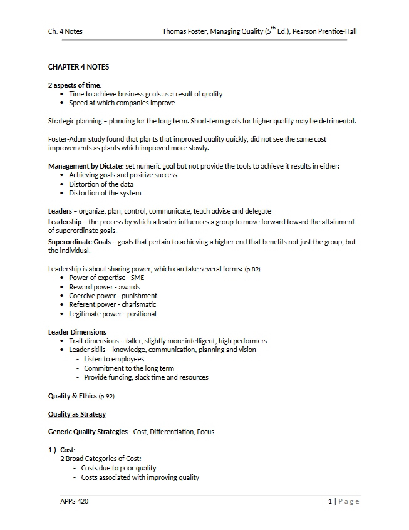 Consulting Notes Ch 4